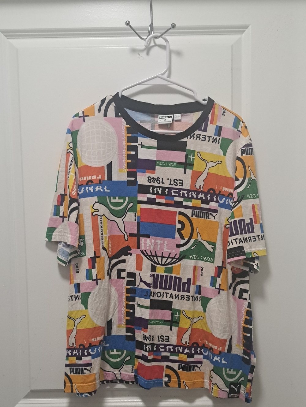 Puma Multicolor Graphic Patchwork Logo Tee